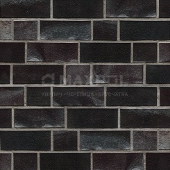 Кирпич клинкерный ABC Klinker Hamburg Kohleschwarz blau-bunt glatt NF