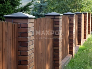 Оголовок для забора ZG-Klinkier Dark-brown glazed C38