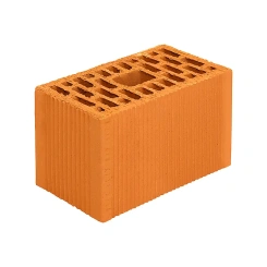Керамический поризованный рядовой блок Porotherm